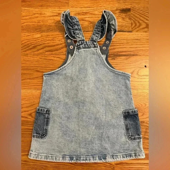 H&M Toddler Girl Denim Overall Dress Size 18M - Picture 2 of 4